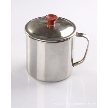 Classic Steel 9cm Stainless Steel Mug with Cover